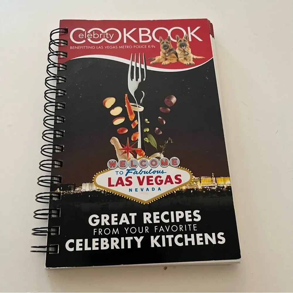 LAS VEGAS Celebrity Cookbook 1 Vintage Hardcover 1 Spiral Paperback COLLECTIBLE
